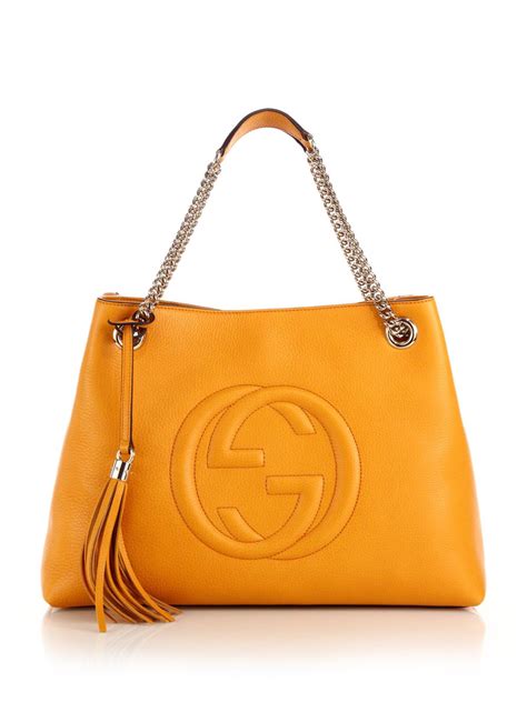 mustard gucci bag|gucci leather shoulder bag.